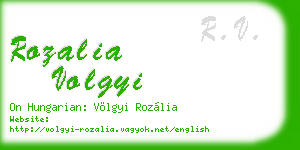 rozalia volgyi business card