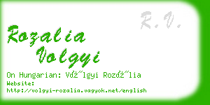 rozalia volgyi business card